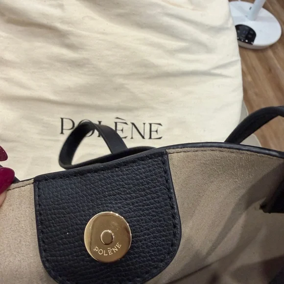 Polène Black Leather Shoulder Bag - Picture 6 of 9